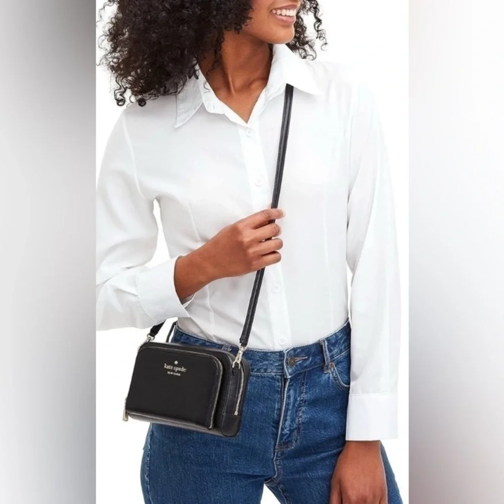 Kate spade Staci zip around mini black leather Crossbody - Picture 13 of 14